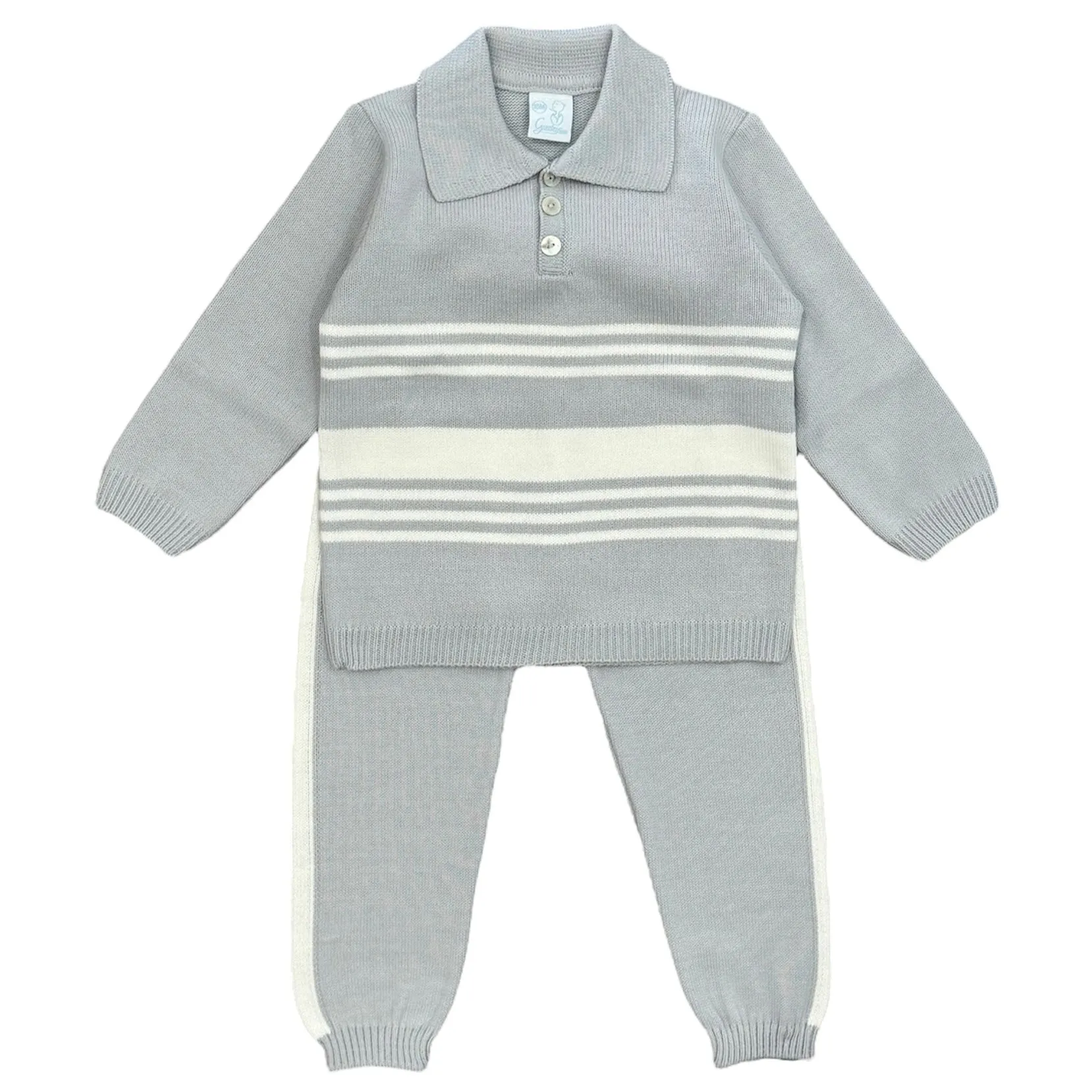 Ensemble en maille gris pour garçons