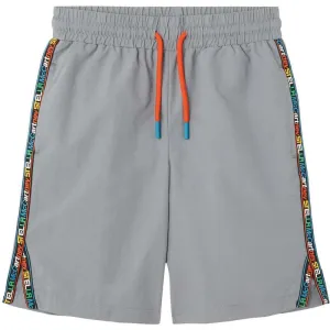Short de sport gris avec logo pour garçons