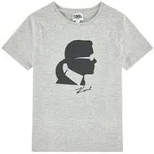 T-shirt à manches courtes gris pour garçons avec coupe silhouette