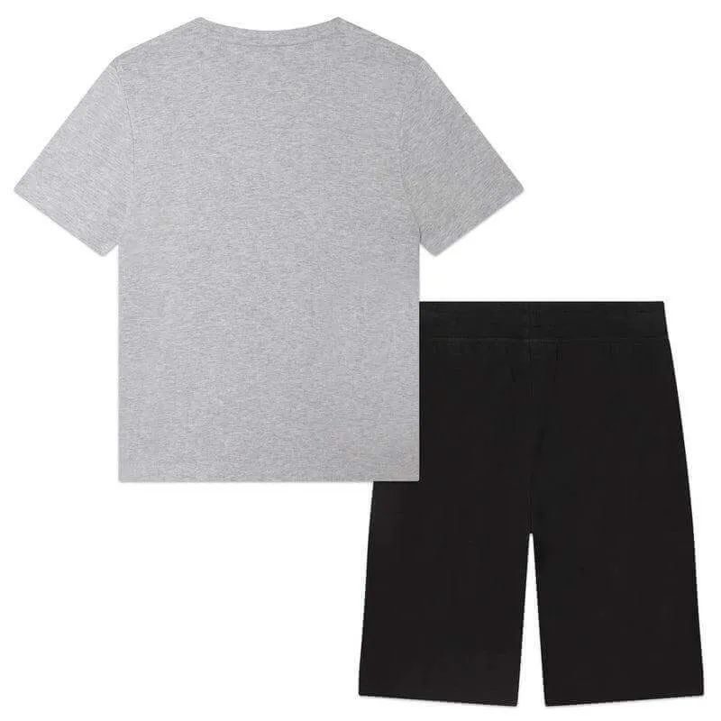 Short et T-shirt avec logo de tennis gris pour garçons
