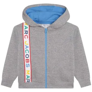 Pull à capuche pour garçons avec logo vertical gris
