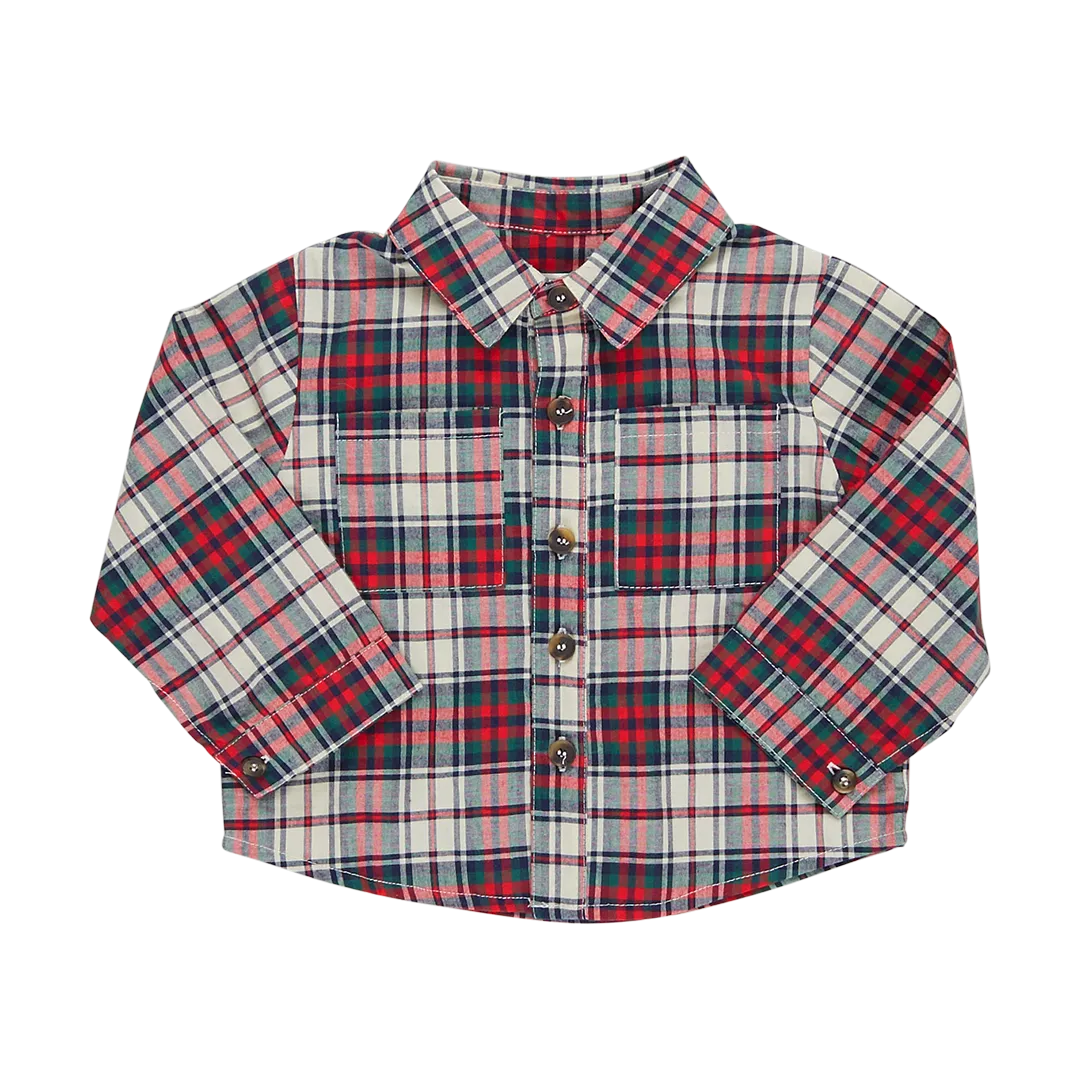 Chemise pour garçon Jack - Tartan Holly par Pink Chicken - VENTE FINALE