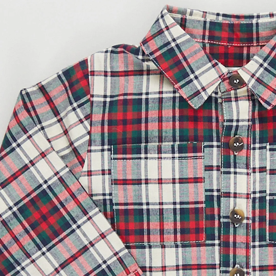 Chemise pour garçon Jack - Tartan Holly par Pink Chicken - VENTE FINALE