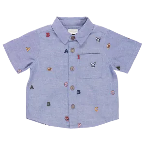 Chemise à carreaux pour garçons - Broderie varsity