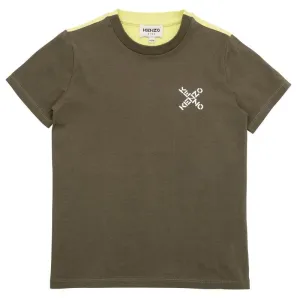 T-shirt citron kaki pour garçons
