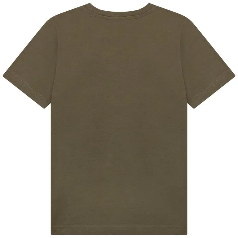 T-shirt à logo kaki pour garçons