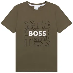 T-shirt à logo kaki pour garçons