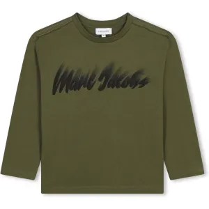 T-shirt à manches longues kaki pour garçons