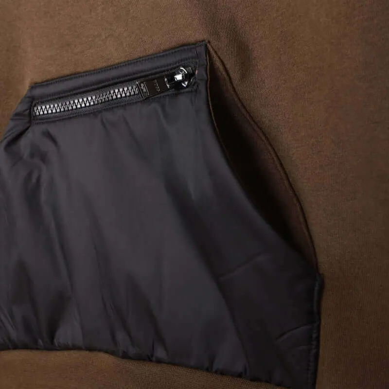 Pull à capuche avec poche kaki pour garçons