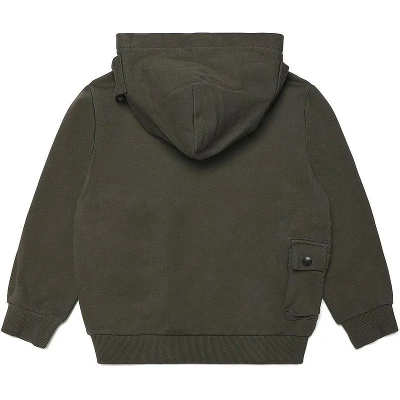 Pull à capuche serpock kaki pour garçons