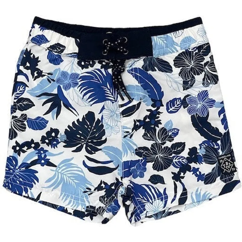 Short de bain imprimé feuilles pour garçons