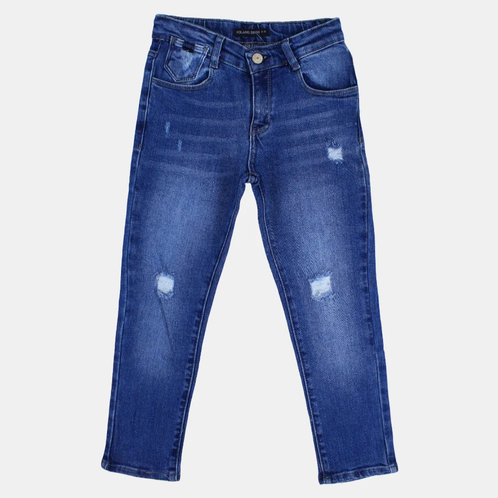 Jeans déchirés Mid-Wash pour garçons