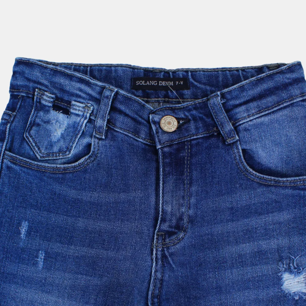 Jeans déchirés Mid-Wash pour garçons
