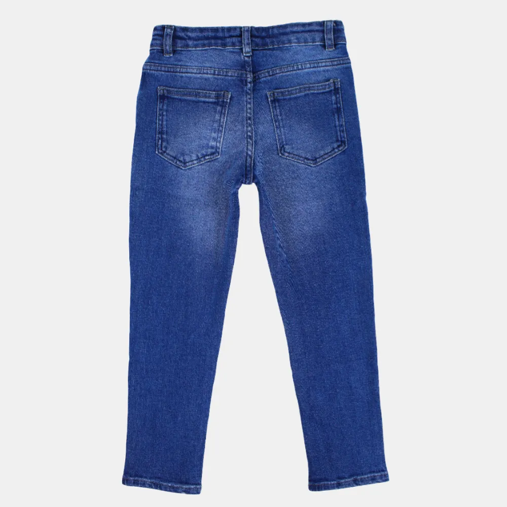 Jeans déchirés Mid-Wash pour garçons
