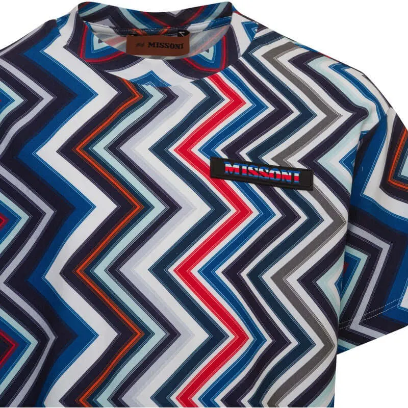 T-shirt à zigzag multicolore pour garçons
