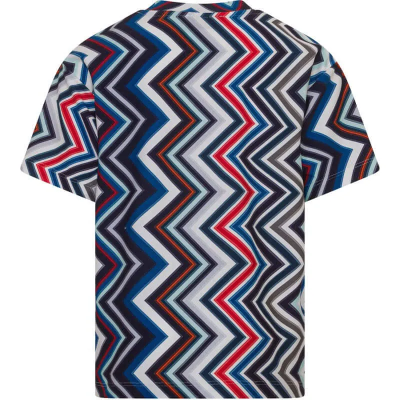 T-shirt à zigzag multicolore pour garçons