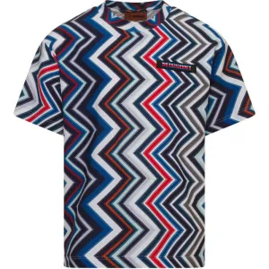 T-shirt à zigzag multicolore pour garçons
