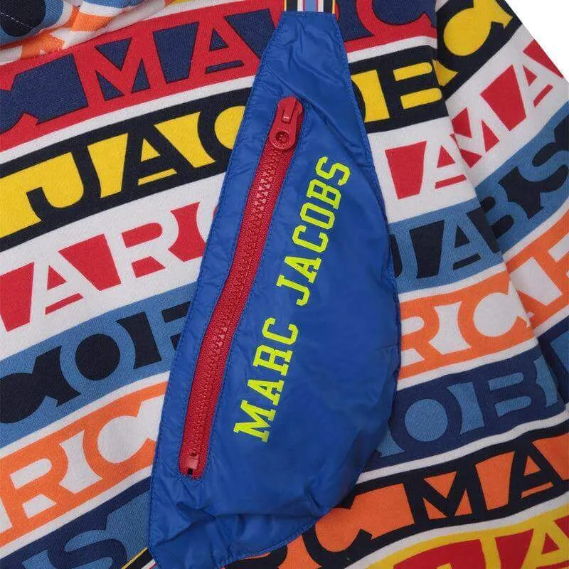 Pull à capuche multicolore avec logo pour garçons