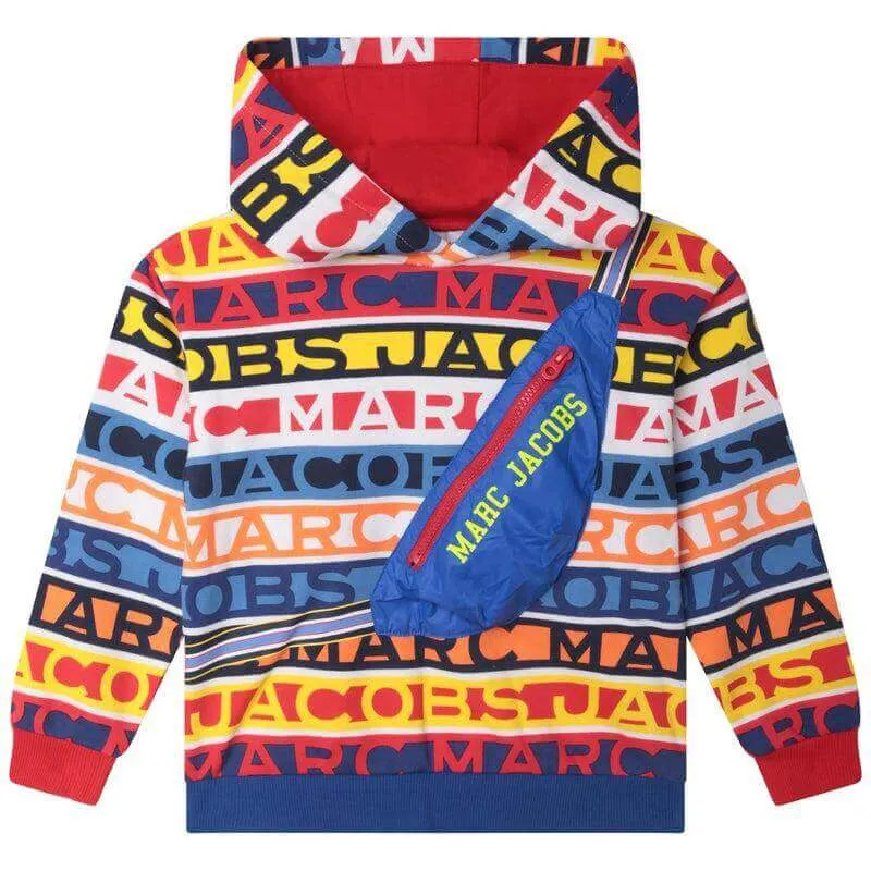 Pull à capuche multicolore avec logo pour garçons