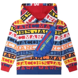 Pull à capuche multicolore avec logo pour garçons