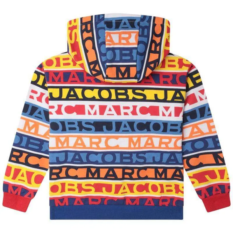 Pull à capuche multicolore avec logo pour garçons
