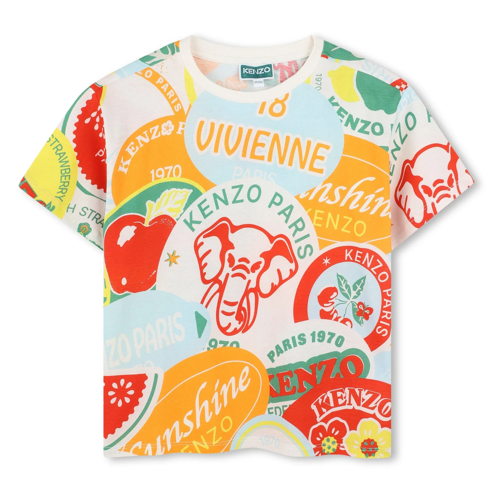 T-shirt à manches courtes multicolore pour garçons