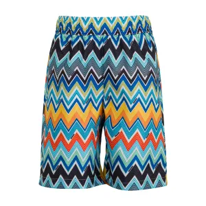 Short de bain multicolore zigzag pour garçons