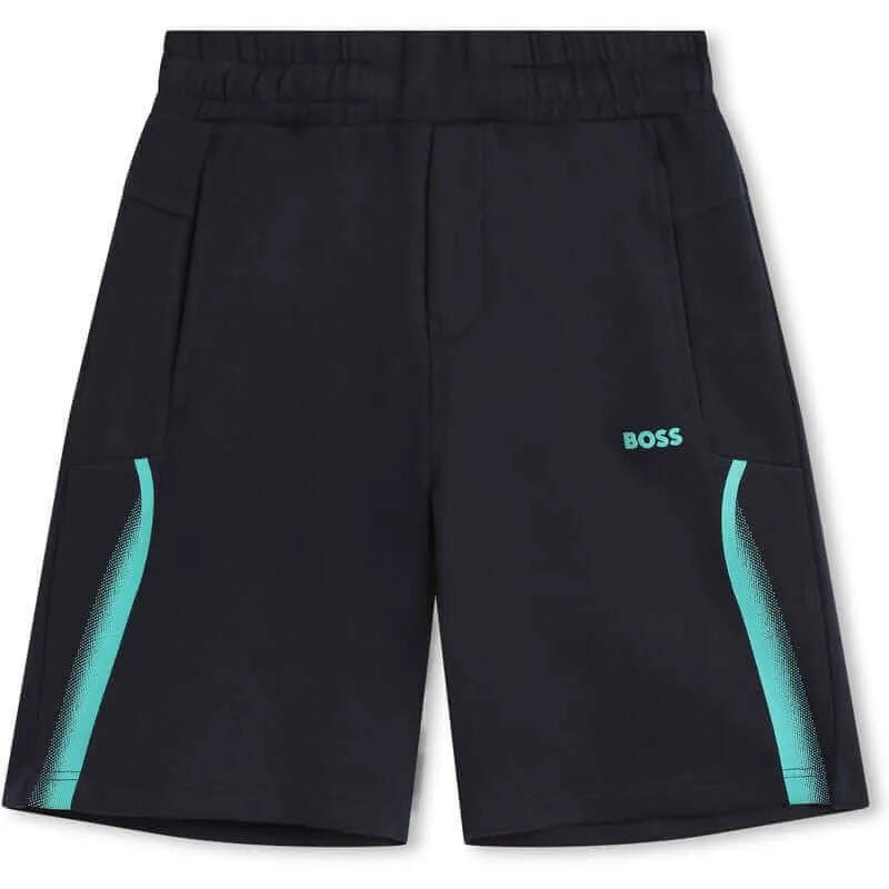 Short Garçon Marine & Turquoise