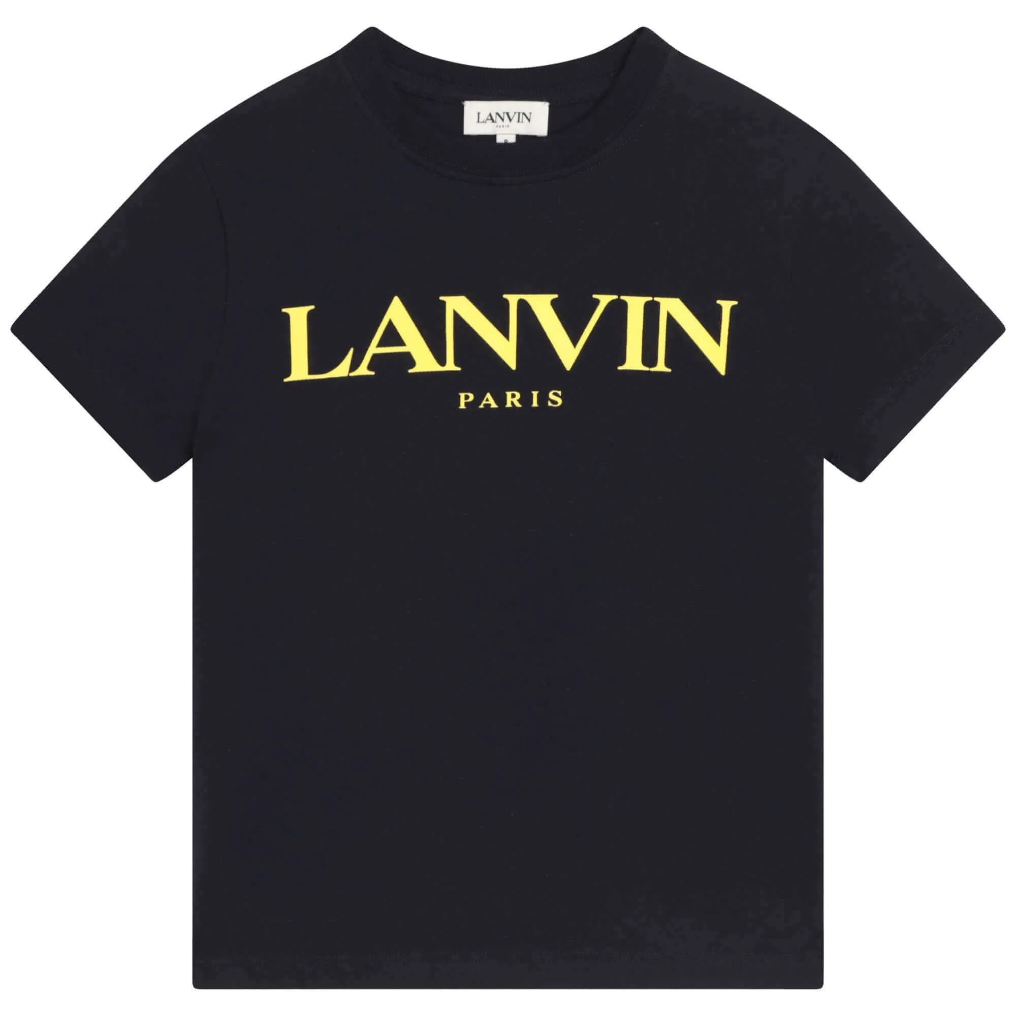T-shirt pour garçons avec logo bleu marine et jaune