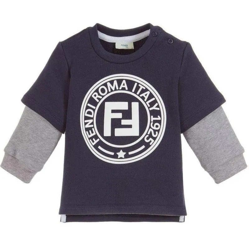 Pull à capuche bleu marine et gris pour garçons