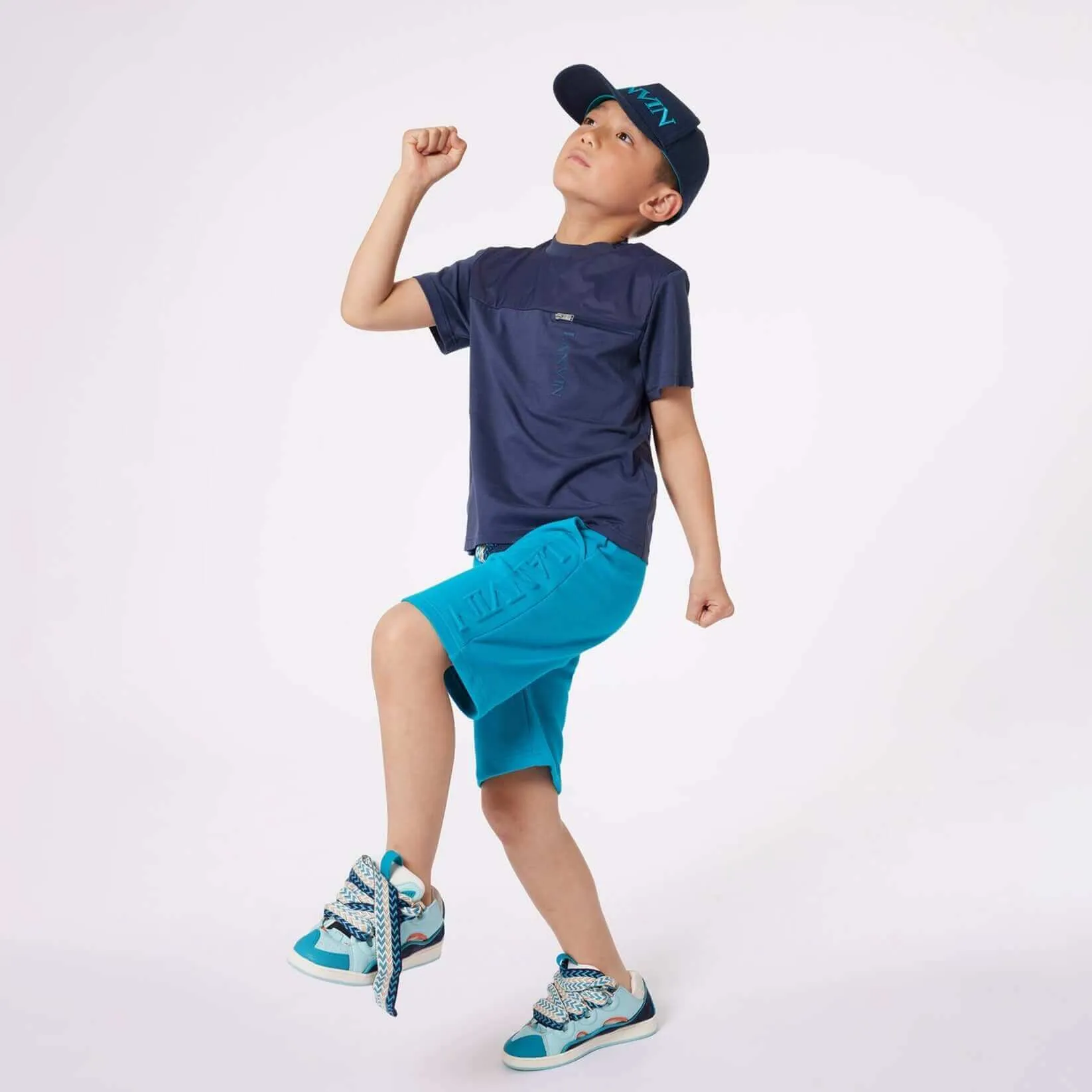 T-shirt en coton marine pour garçons
