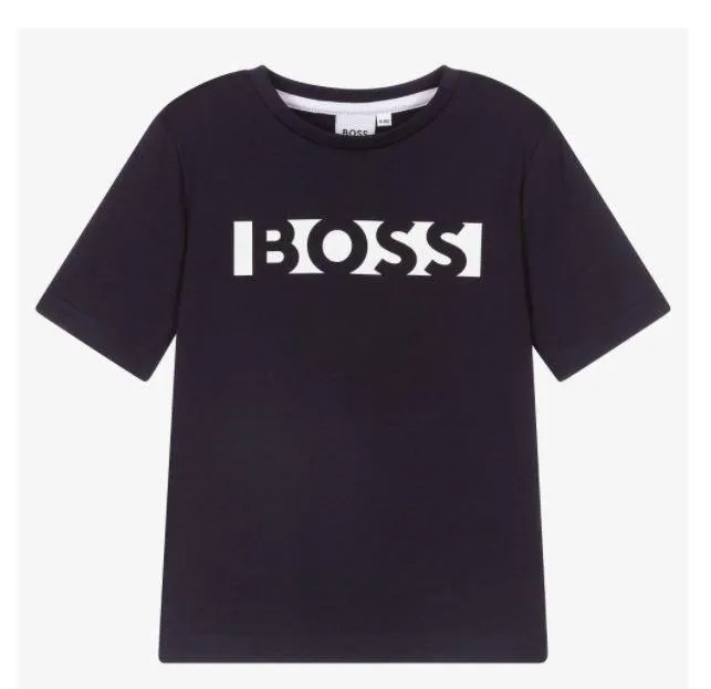 T-shirt en coton marine pour garçons
