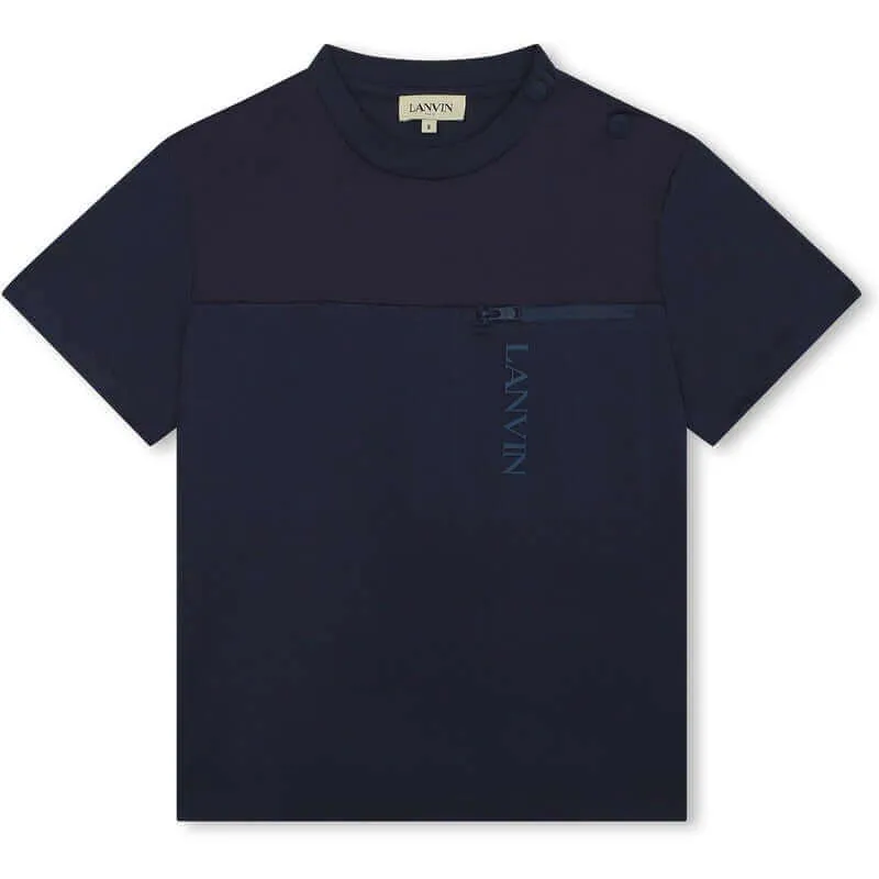 T-shirt en coton marine pour garçons