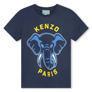 T-shirt pour garçons imprimé éléphant marine