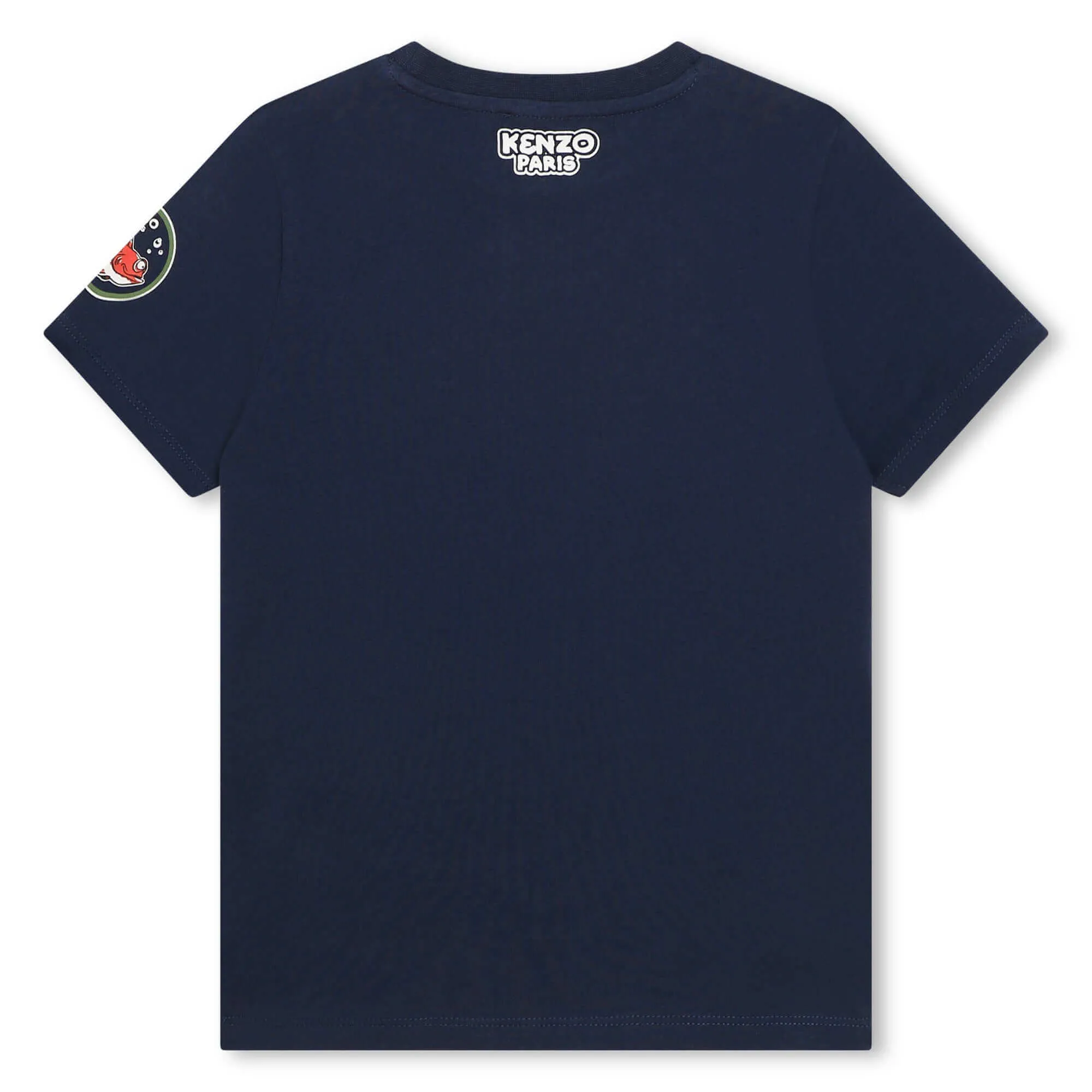T-shirt pour garçon avec patch de drapeau marine