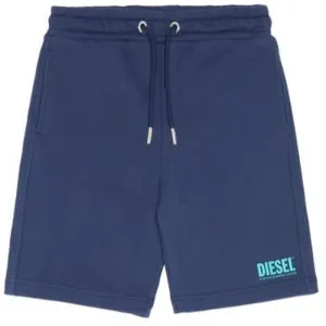 Short garçon en polaire marine avec logo