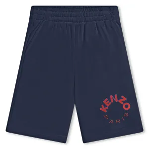 Short Garçon Navy Kenzo Paris Logo