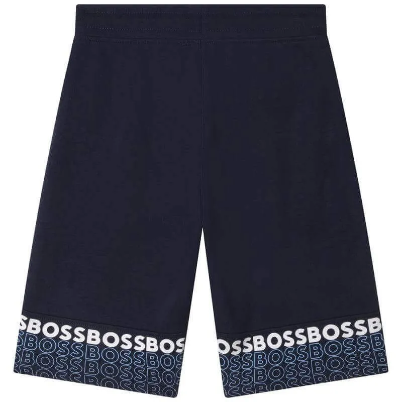 Ensemble de sweat-shirt à logo marine et de short pour garçons
