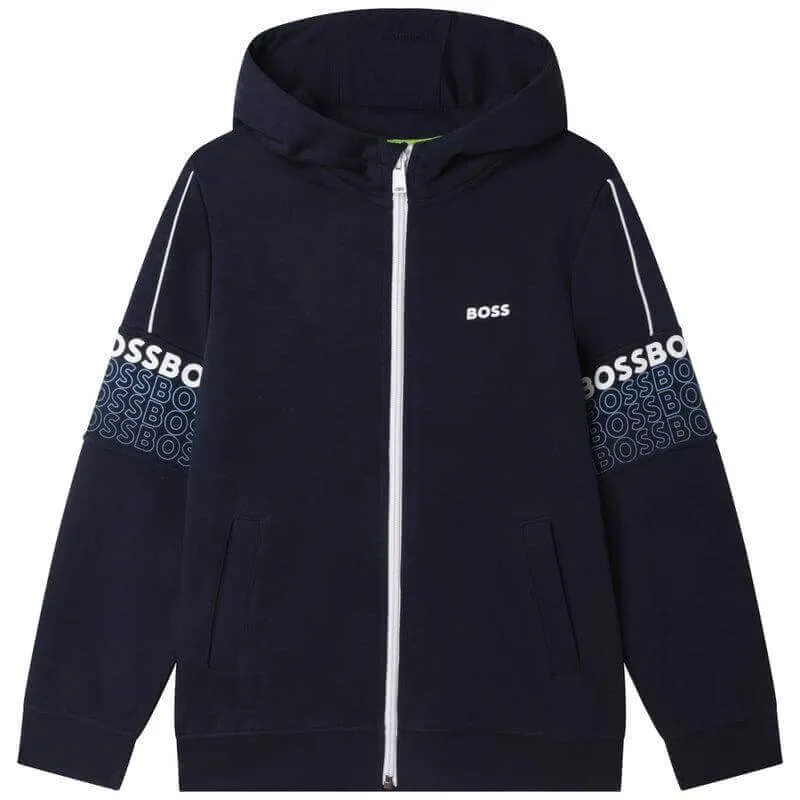 Ensemble de sweat-shirt à logo marine et de short pour garçons