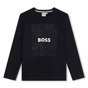T-shirt à manches longues marine pour garçons