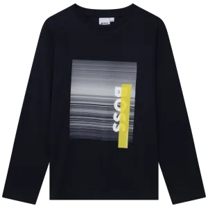 T-shirt à manches longues marine pour garçons