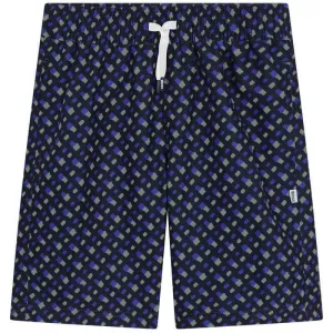 Short de bain pour garçons avec logo monogramme marine