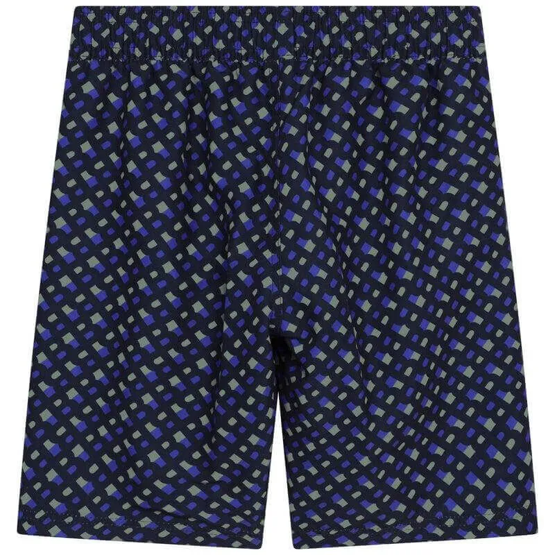 Short de bain pour garçons avec logo monogramme marine