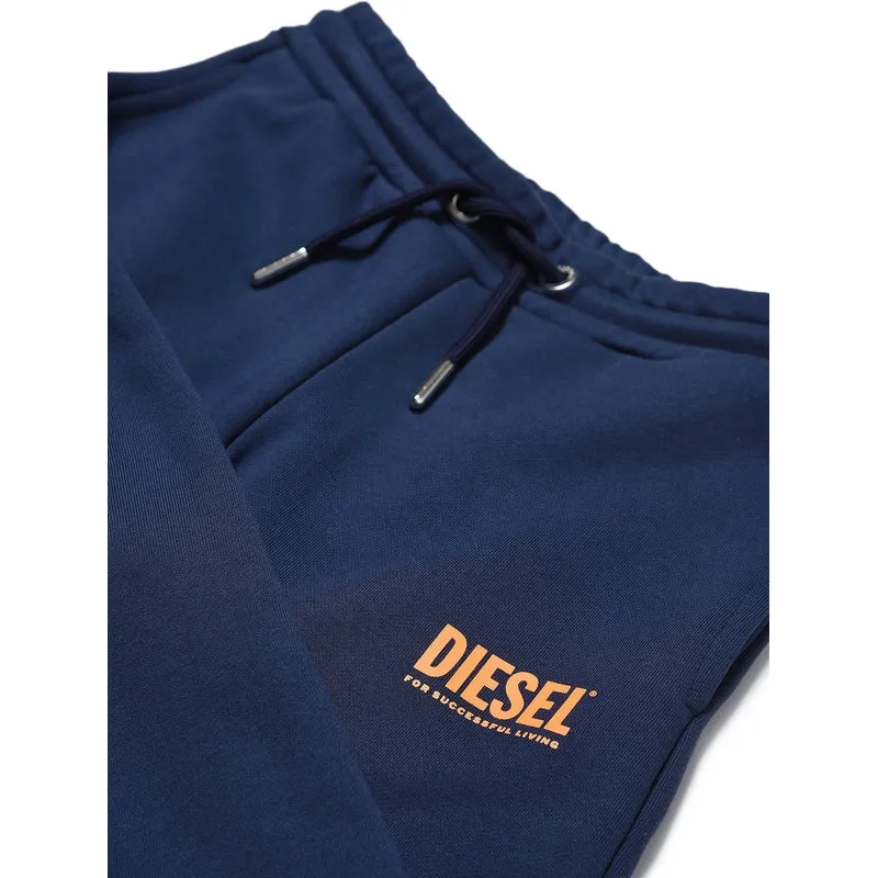 Jogging Garçon Logo Marine Orange