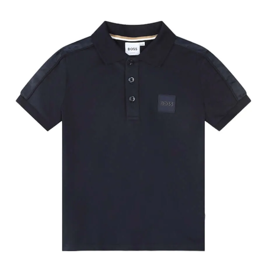 Polo à manches courtes marine pour garçons