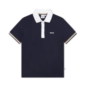 Polo à manches courtes marine pour garçons