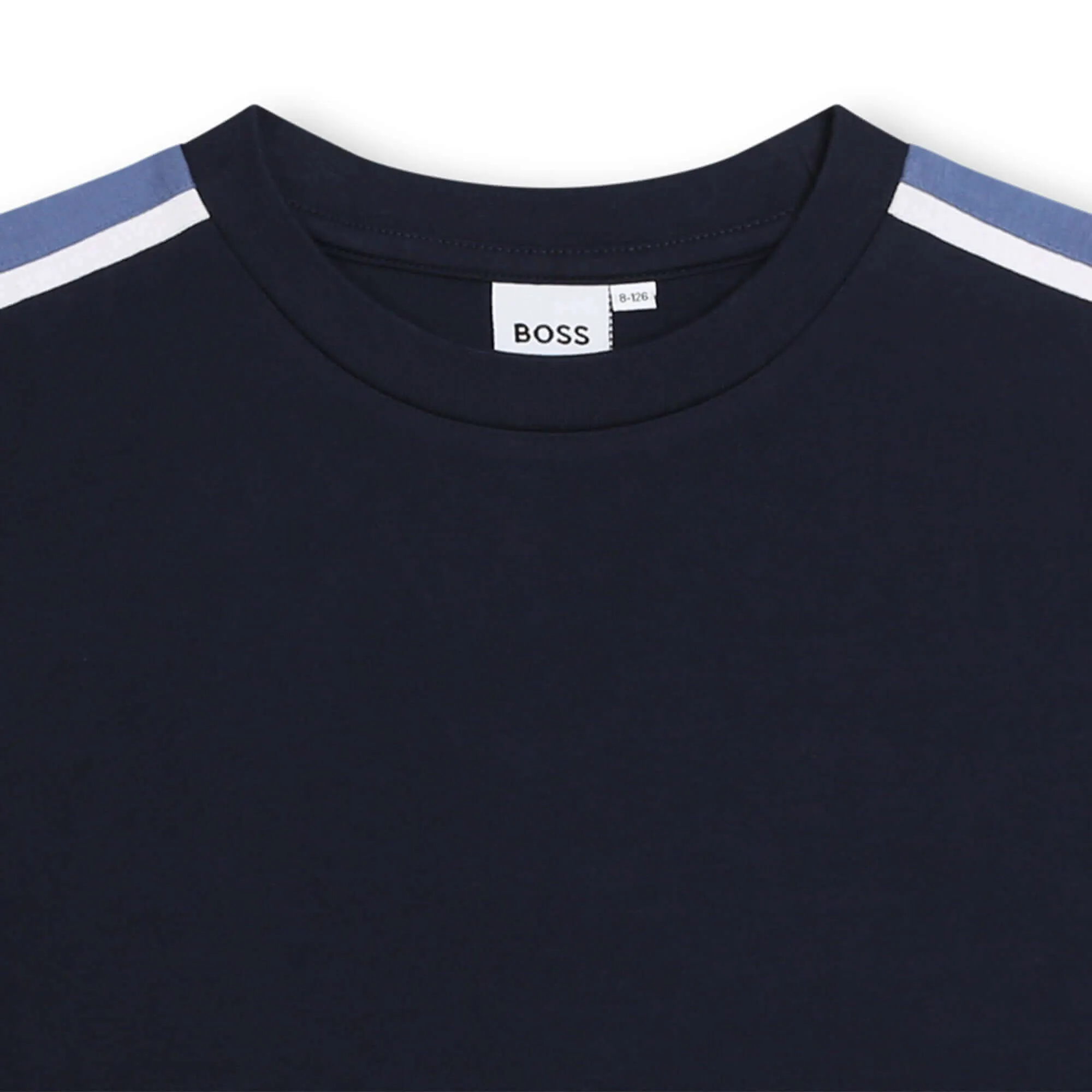 T-shirt à manches courtes avec logo latéral marine pour garçons