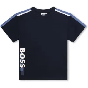 T-shirt à manches courtes avec logo latéral marine pour garçons