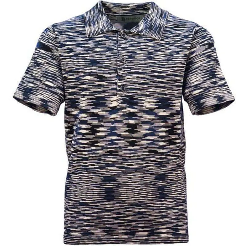 Polo à manches courtes Space-Dye marine pour garçons