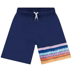 Short de bain rayé marine pour garçons